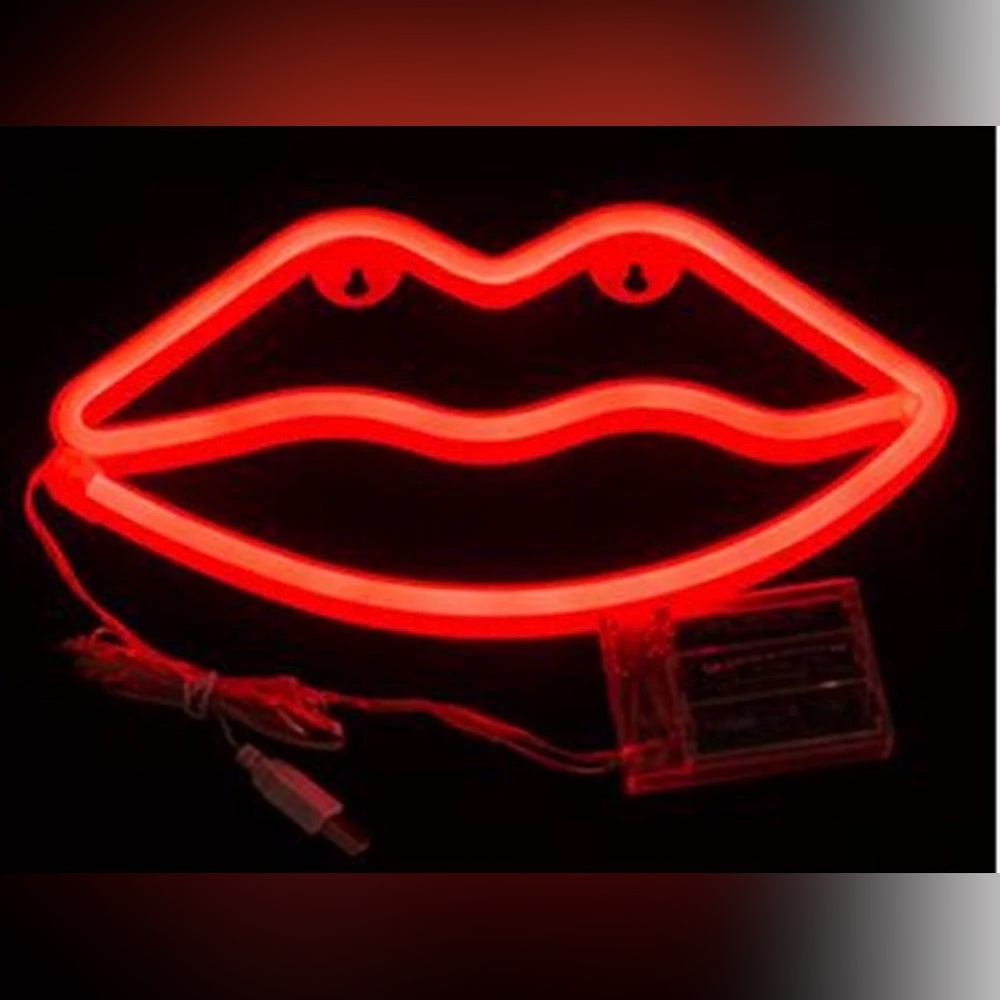 Red Lips Neon Sign Led Neon Light Art Decorative Lights
Wall Decor NWT